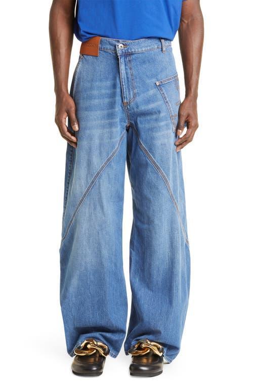 Mens Twisted Denim Workwear Jeans Product Image