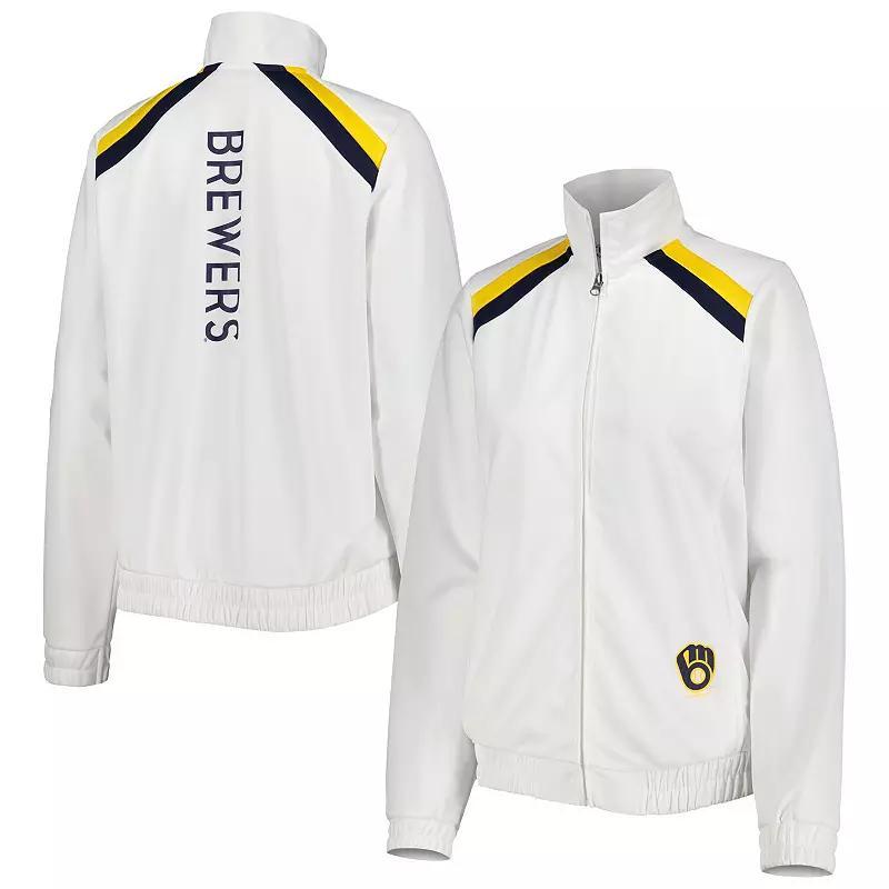 Womens G-III 4Her by Carl Banks Milwaukee Brewers Red Flag Full-Zip Track Jacket Product Image