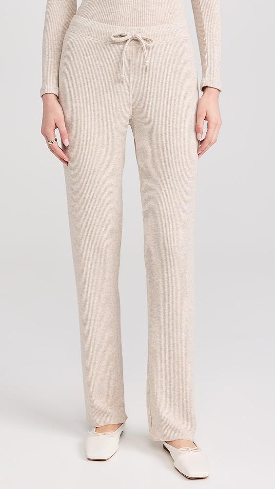 perfectwhitetee Sweater Rib Straight Leg Pants | Shopbop Product Image