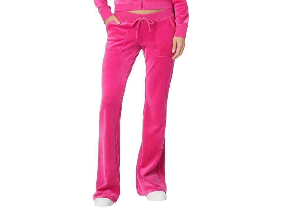 Juicy Couture Heritage Low Rise Snap Pocket Track Pants (Free Love) Women's Casual Pants Product Image