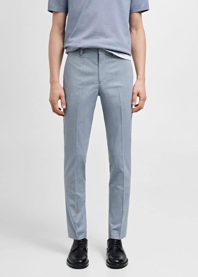 MANGO MAN - Stretch fabric super slim-fit suit pants sky blueMen Product Image