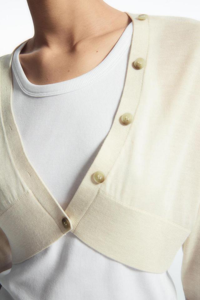 CROPPED WOOL-BLEND CARDIGAN Product Image