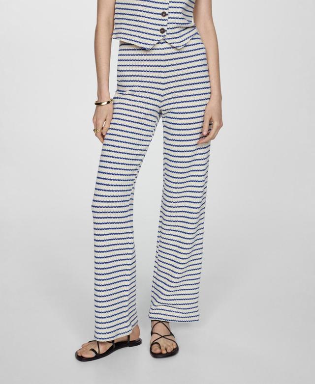 Women's Crochet Striped Pants Product Image