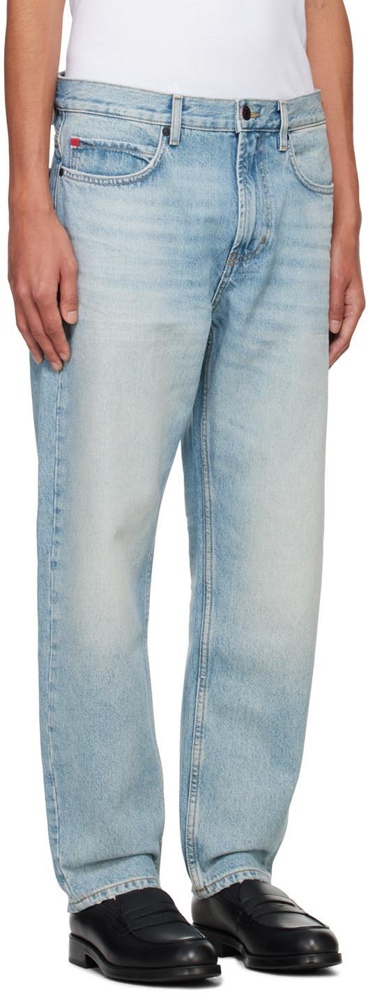 HUGO BOSS Blue Faded Jeans In 430-bright Blue Product Image