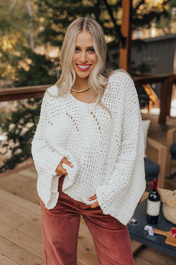 Harvest Season Knit Sweater in Ivory Product Image