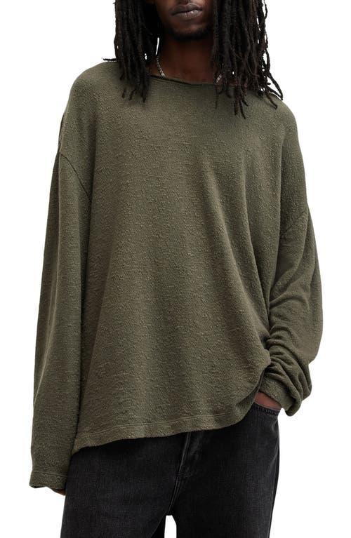 ALLSAINTS Sears Cotton Sweater In Neo Green Product Image