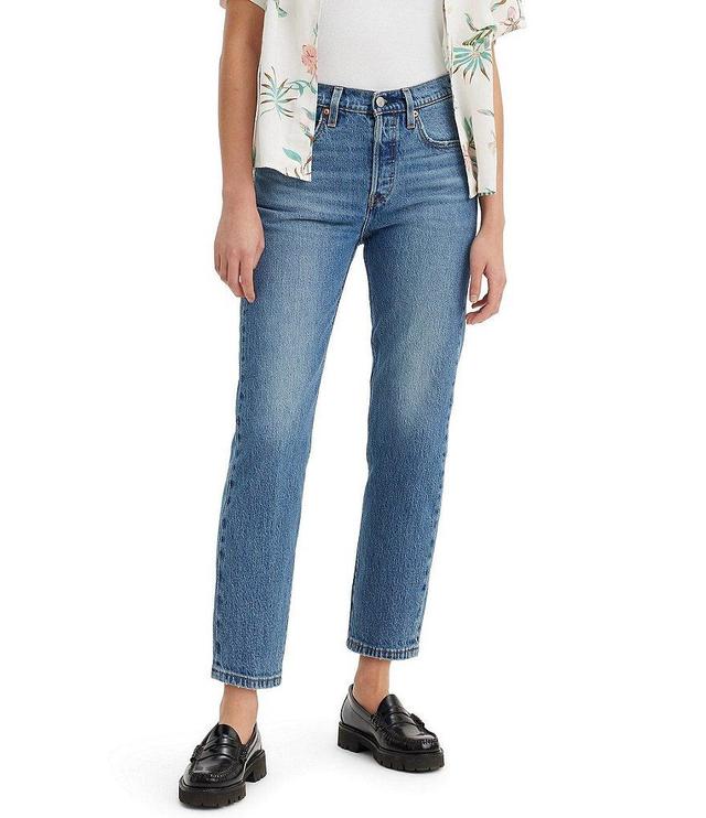 Levi's® 501® Original Mid Rise Fitted Cropped Jeans Product Image