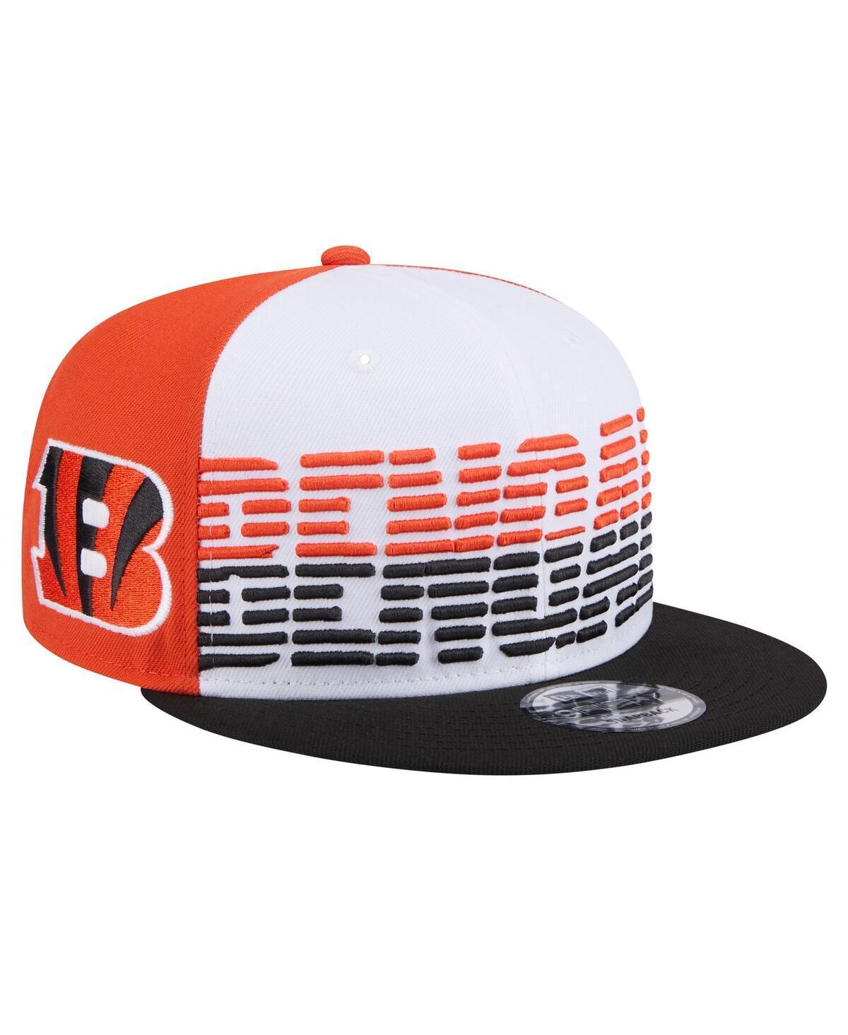 Mens New Era /Black Cincinnati Bengals Throwback Space 9FIFTY Snapback Hat Product Image