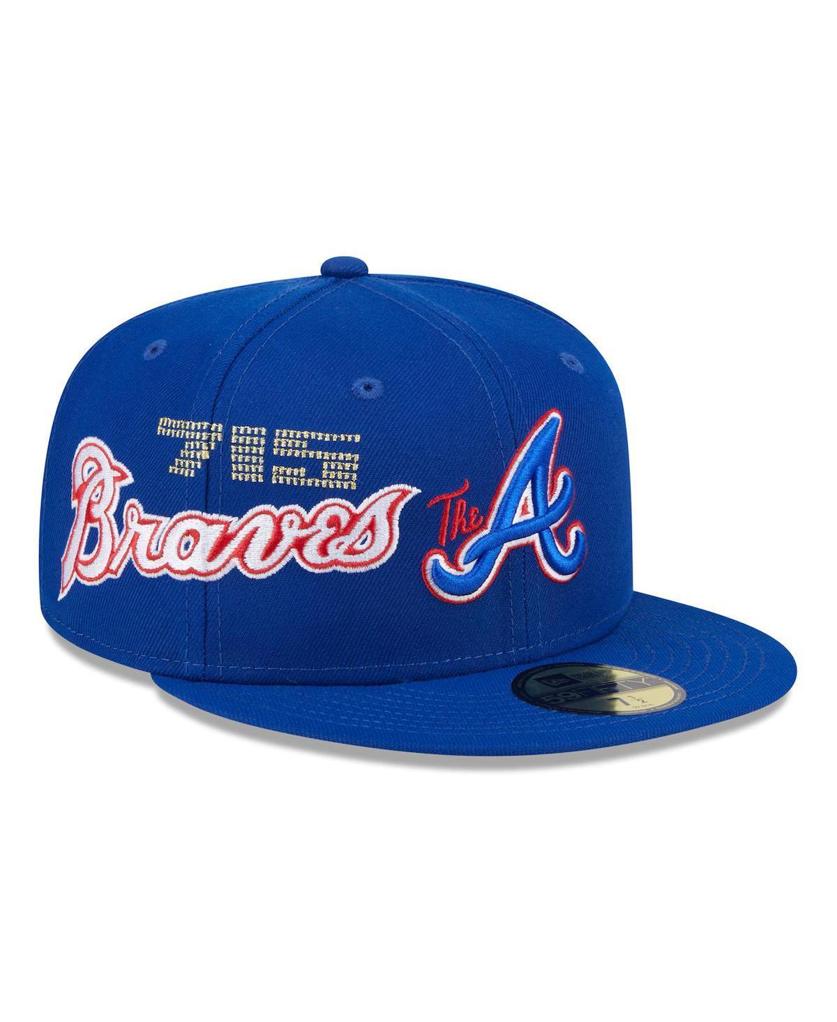 New Era Mens Royal Atlanta Braves City Connect Icon 59FIFTY Fitted Hat Product Image