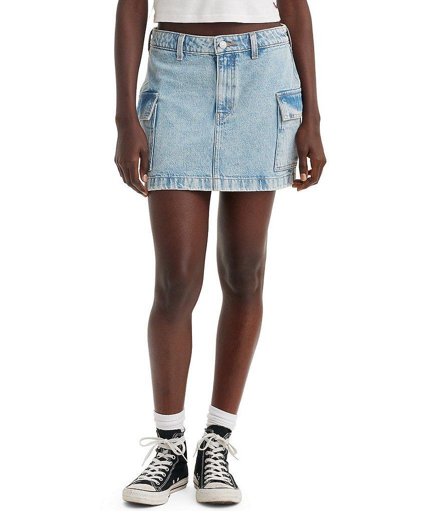 Levi's® Mid Rise Cargo Pocket Mini Denim Skirt Product Image