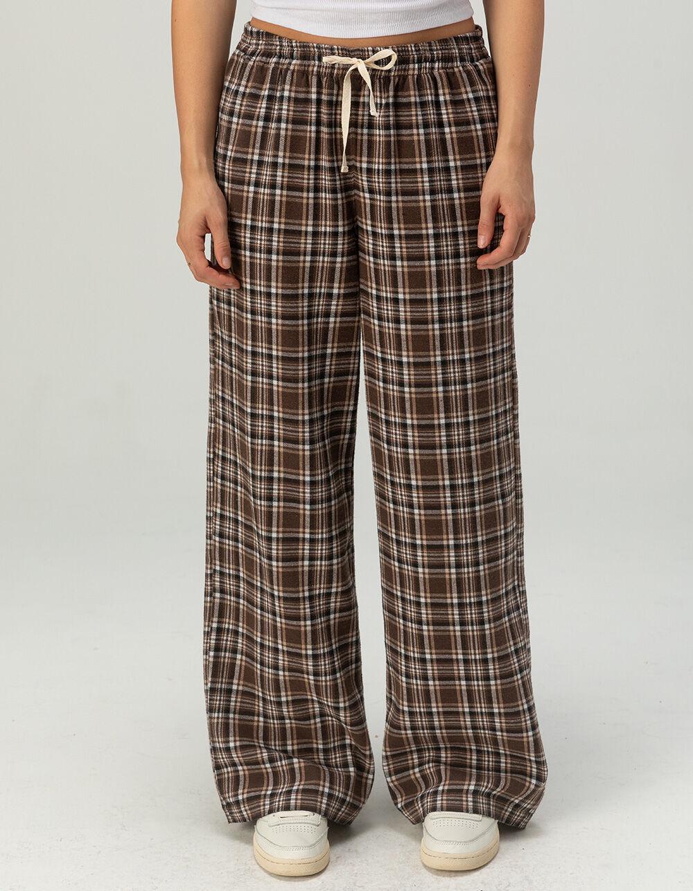 FULL TILT Plaid Flannel Womens Pajama Pants Product Image