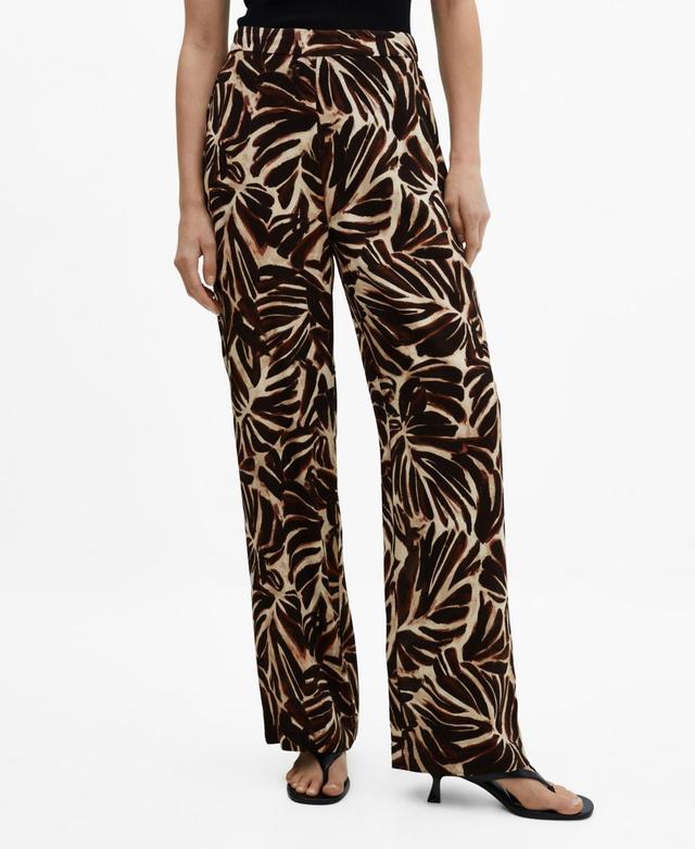 Mango Womens Flowy Printed Pants Product Image