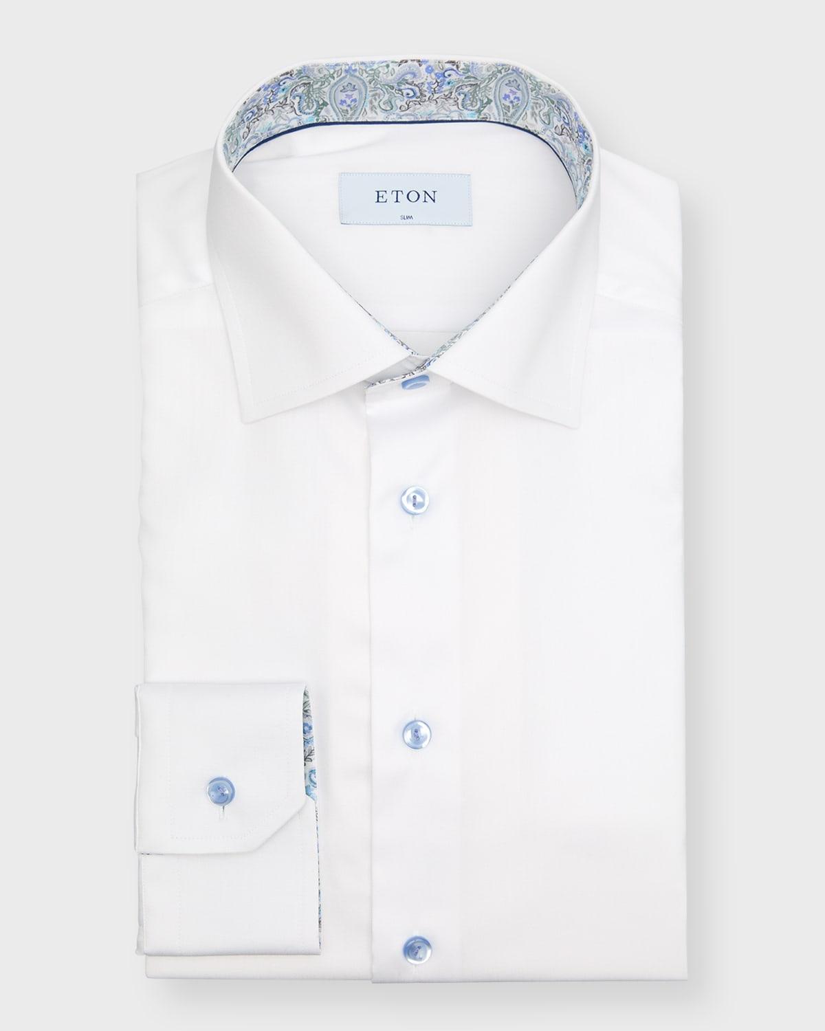 Mens Slim Fit Twill Dress Shirt Product Image