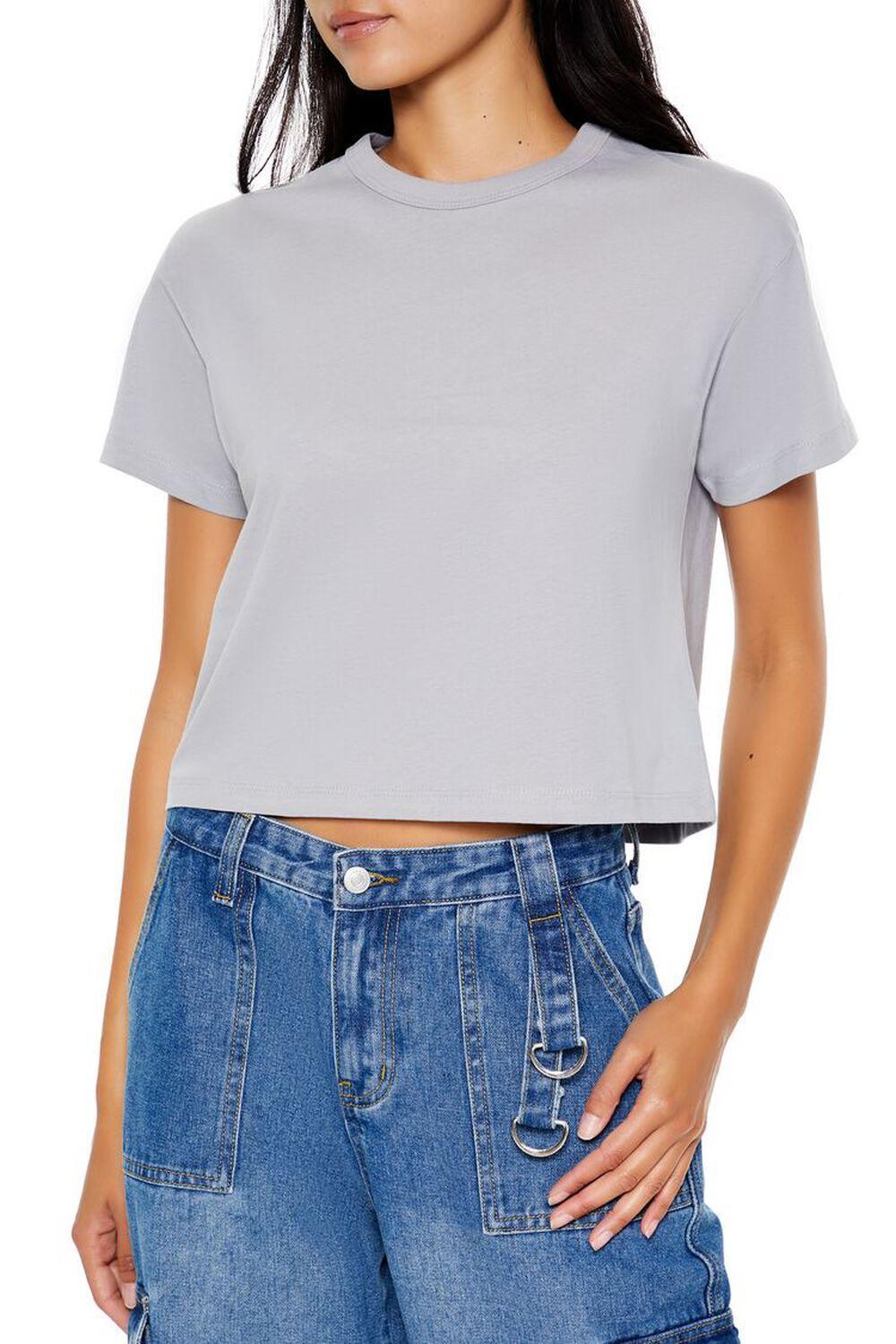 Boxy Cotton Crew Tee | Forever 21 Product Image