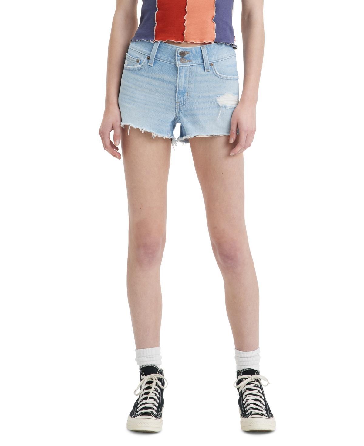 Levis Womens Super-Low Cotton Denim Shorts product image