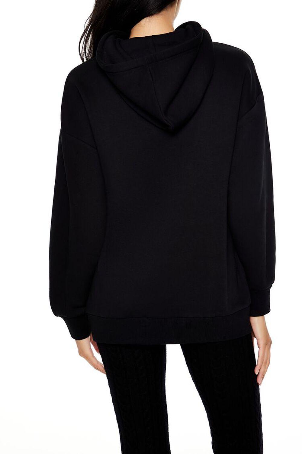 Fleece Drop-Sleeve Hoodie | Forever 21 Product Image