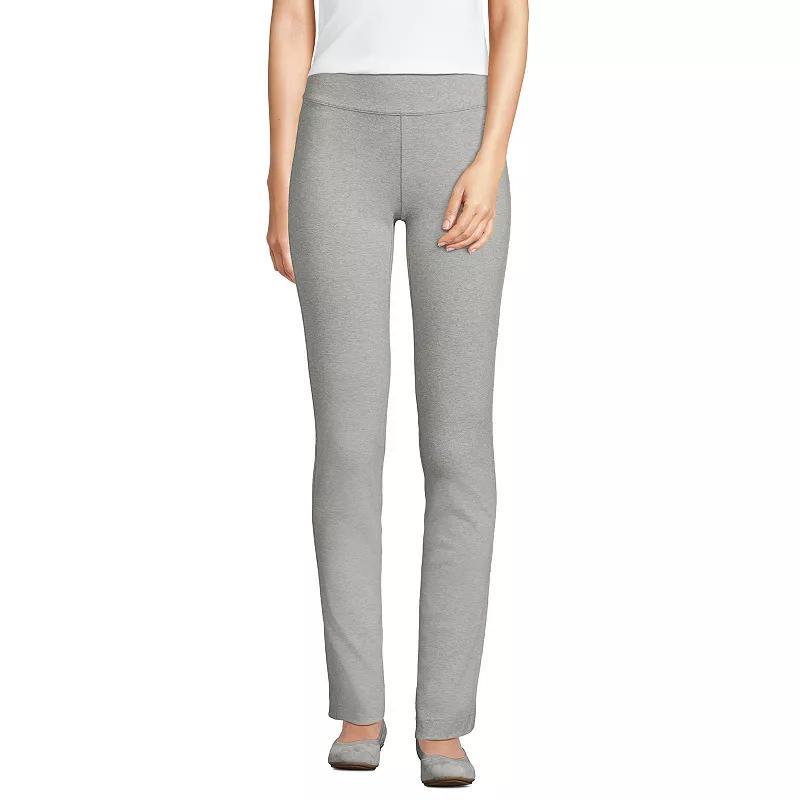 Womens Lands End Starfish Slim-Cut Pull-On Pants Gray Grey Product Image