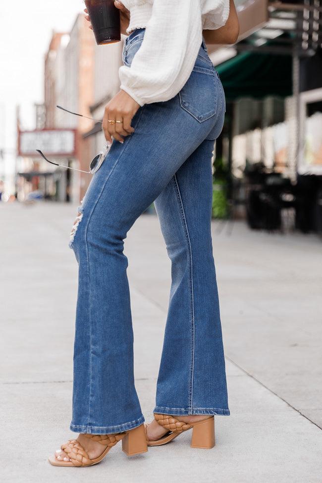 Reagan Medium Wash Flare Jeans FINAL SALE Product Image