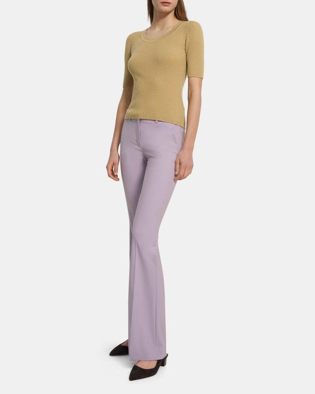 Short-Sleeve Scoop Neck Sweater in Merino Wool Product Image