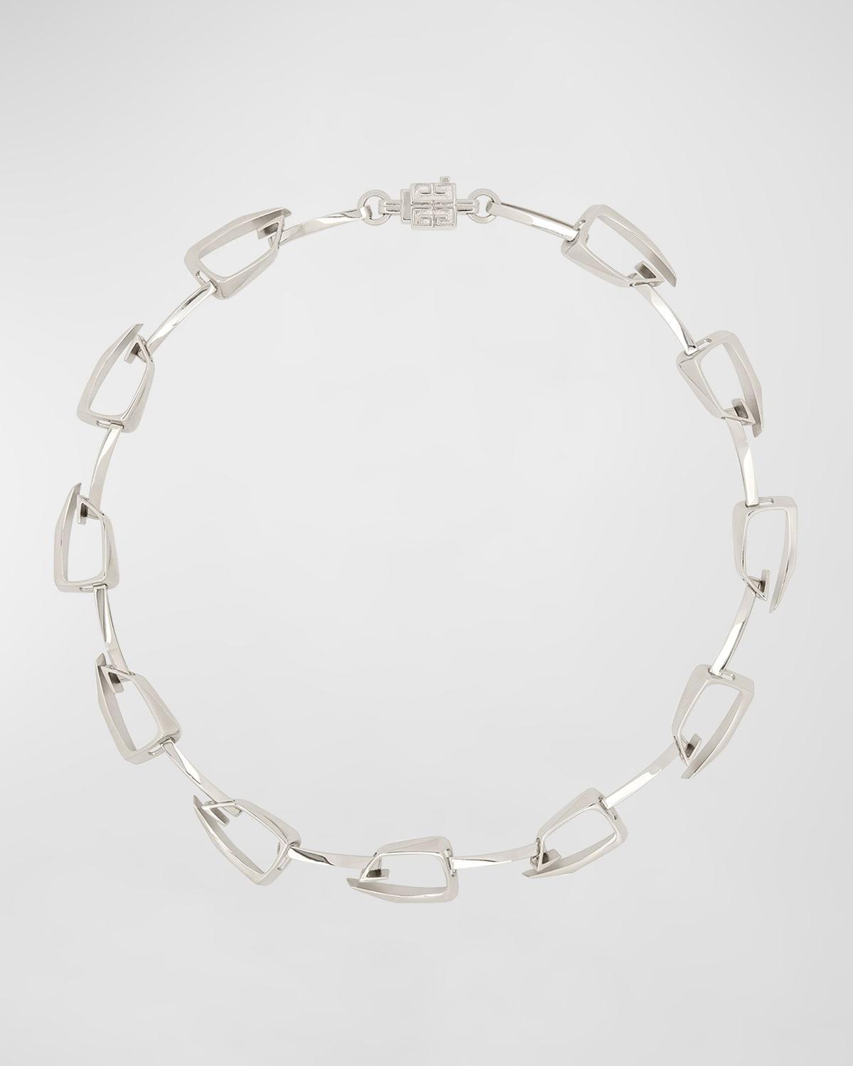 Givenchy Men's Giv Cut Medium G-Link Necklace - SILVERY Product Image