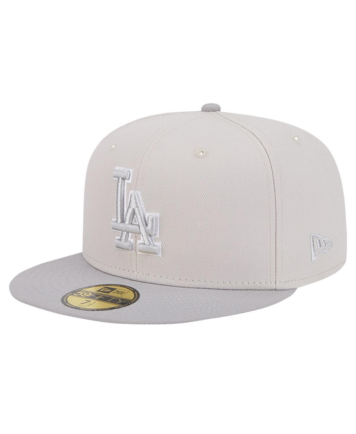 New Era Mens Khaki Los Angeles Dodgers Two-Tone Color Pack 59FIFTY Fitted Hat - Khaki, Gray Product Image