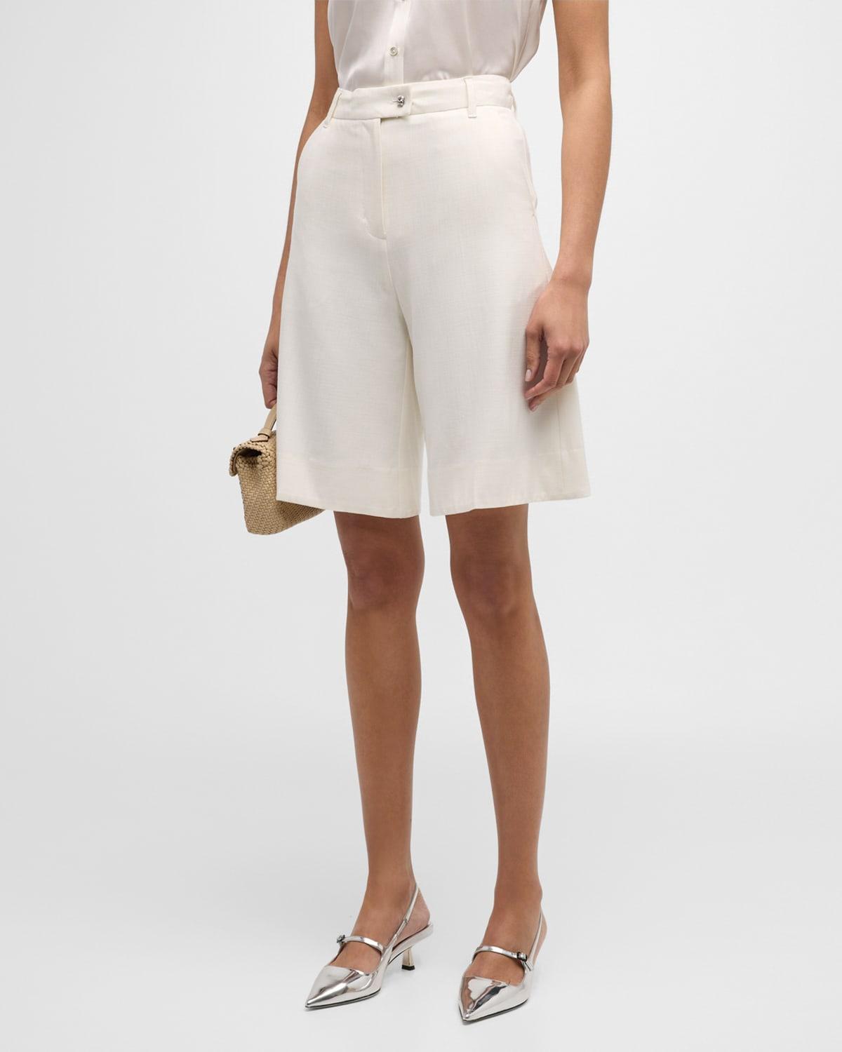 Womens Liliam Wide-Leg Bermuda Shorts Product Image