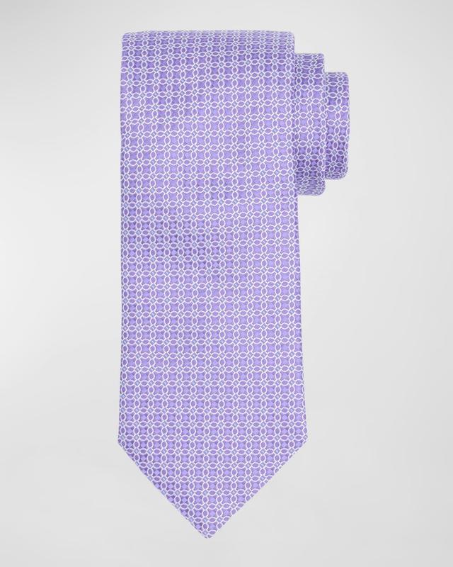 Mens Geometric Silk Tie Product Image