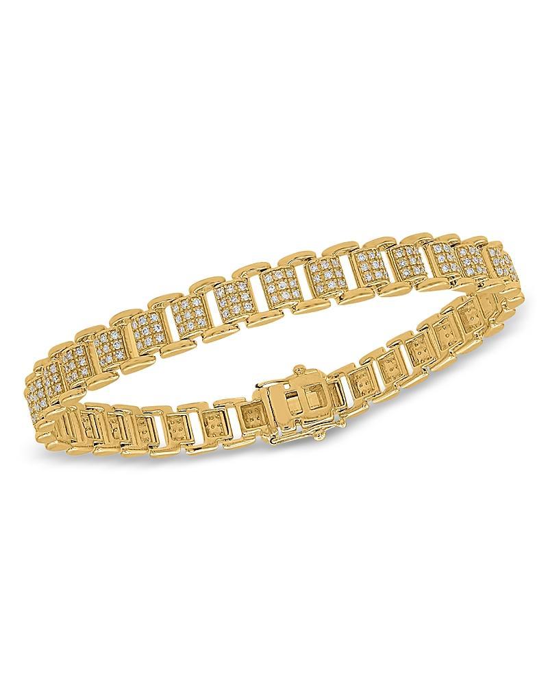 Bloomingdales Fine Collection Mens Diamond Bracelet in 14K Yellow Gold, 1.25 ct. t. w. - Exclusive Product Image