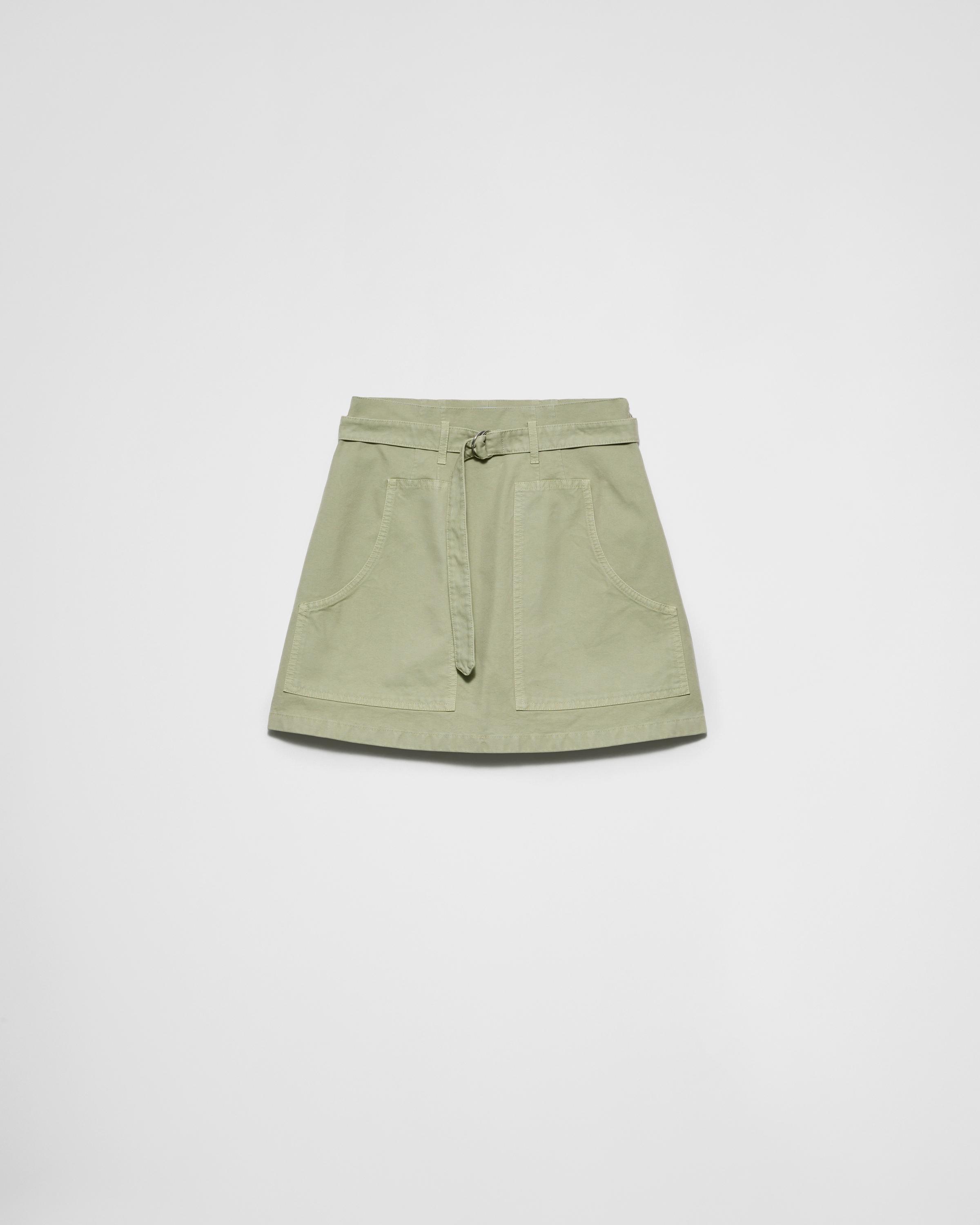 Old Canvas Mini Skirt In Green Product Image