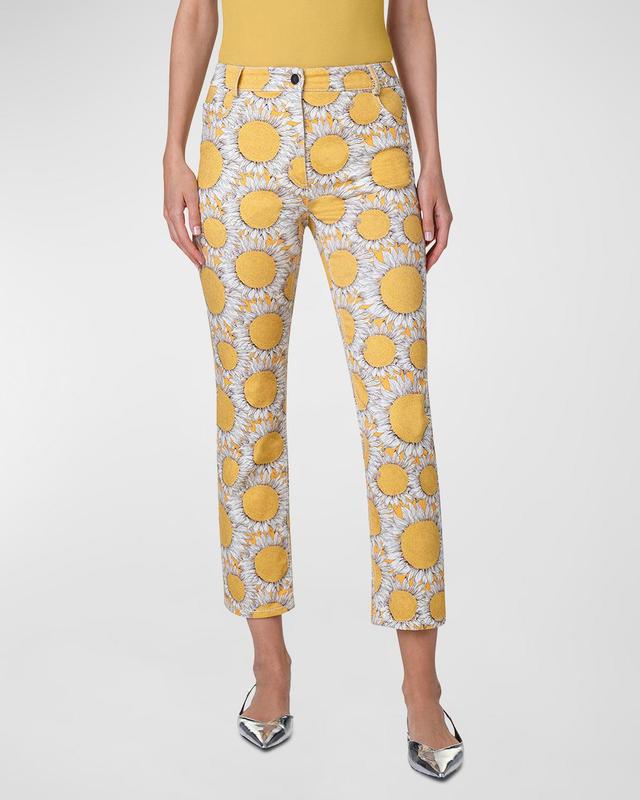 Maru Hello Sunshine Print Denim Pants Product Image