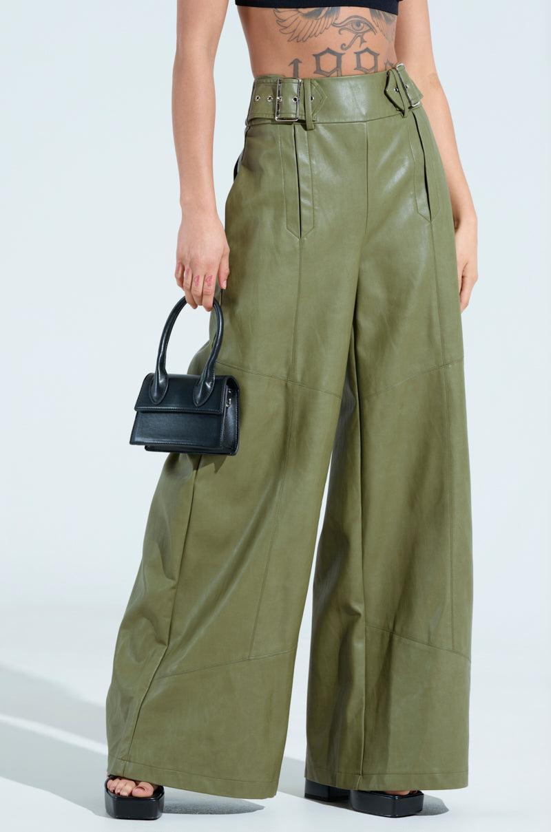 AMY TROUSER IN OLIVE Product Image