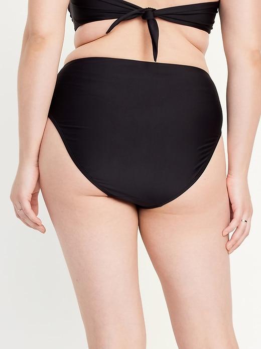 High-Waisted Bikini Swim Bottoms Product Image