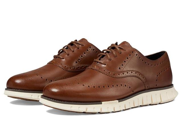 Cole Haan Zerogrand Remastered Wing Tip Oxford Unlined (British Tan/Ivory) Men's Lace Up Wing Tip Shoes Product Image