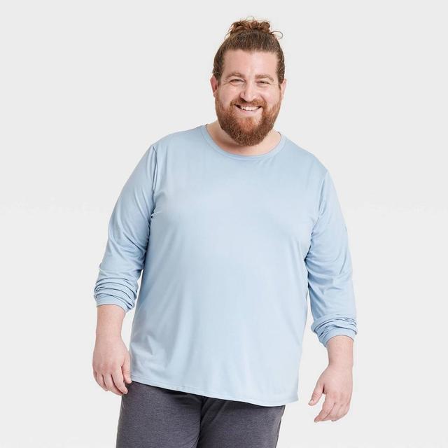 Mens Big Long Sleeve Performance T-Shirt - All In Motion Light Blue 3XL Product Image