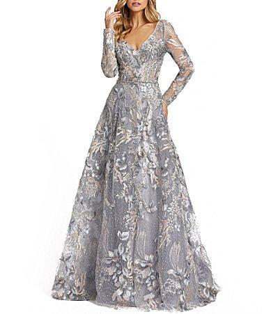 Womens Lace A-Line Gown Product Image