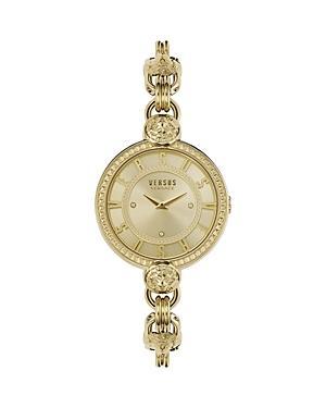 Versus Versace Womens Les Docks Two Hand Gold-Tone Stainless Steel Watch 36mm Product Image