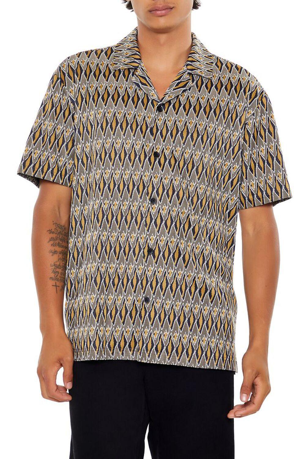 Geo Print Button-Up Shirt | Forever 21 Product Image