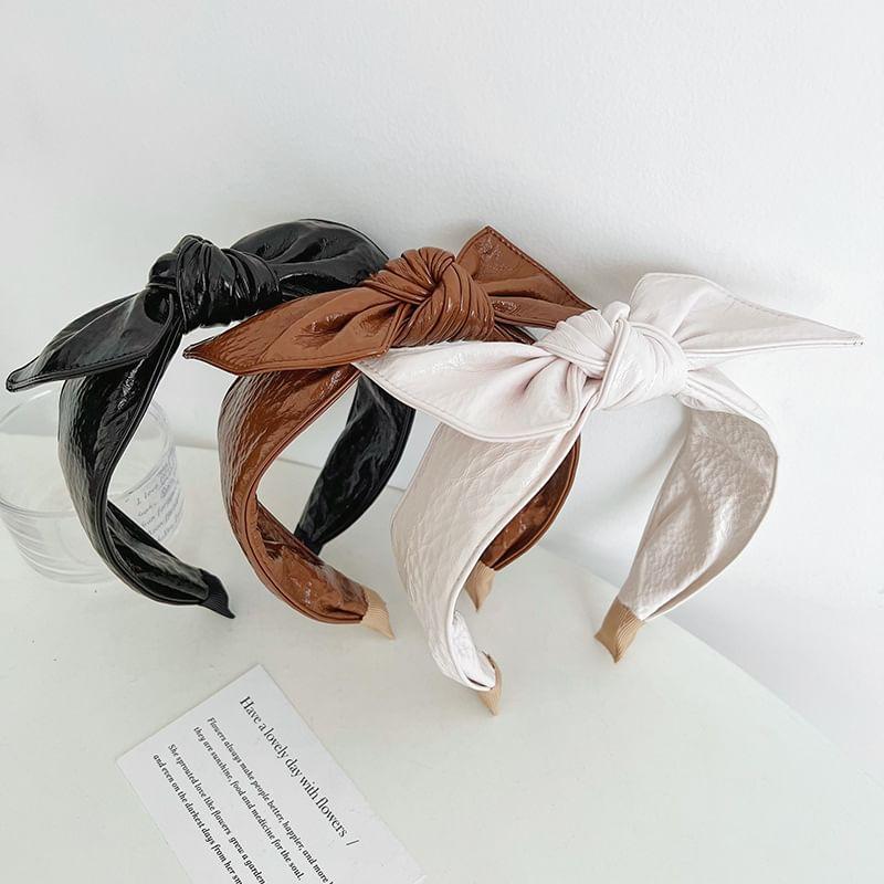 Knot Faux Leather Headband Product Image