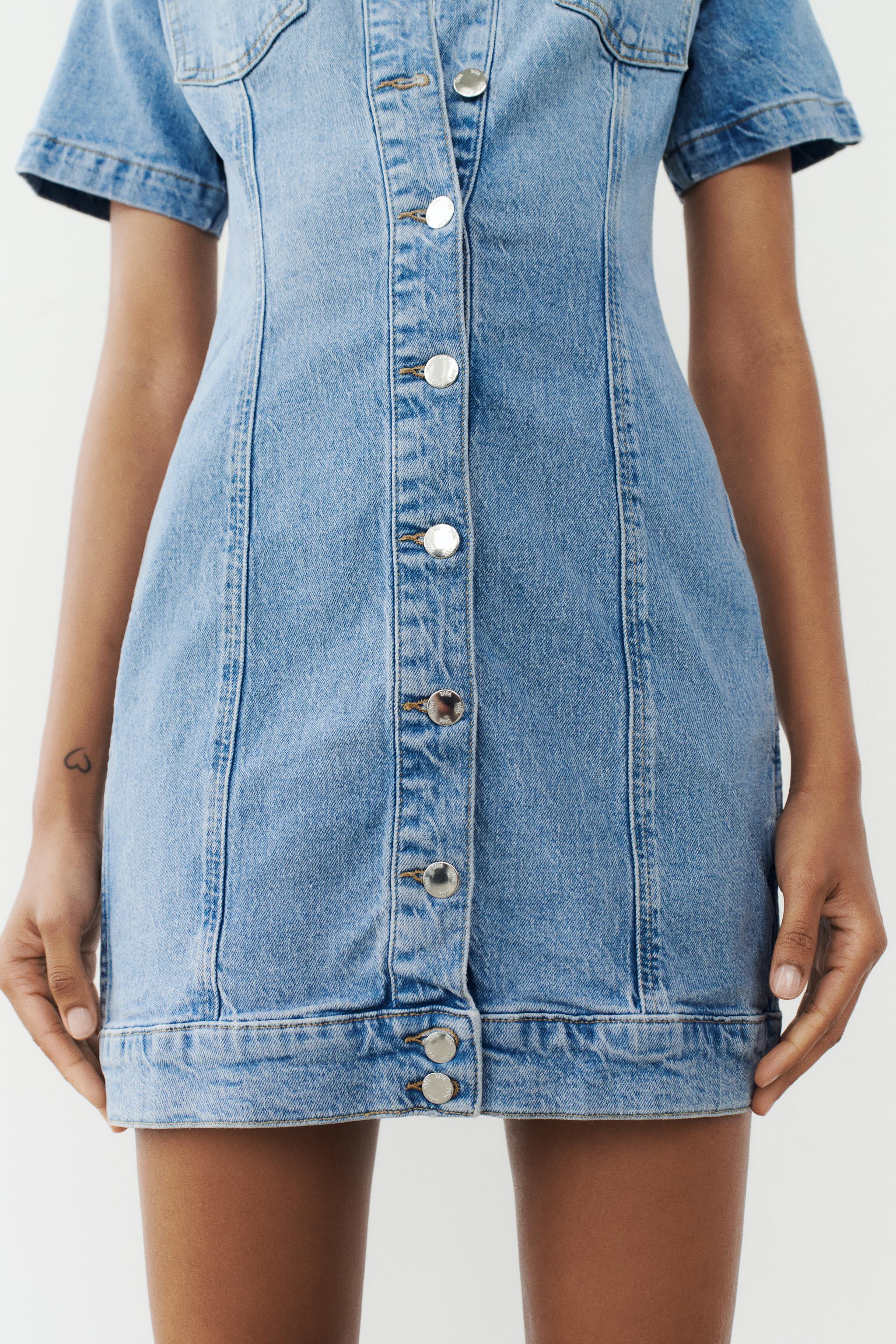 Z1975 FITTED DENIM MINI DRESS Product Image