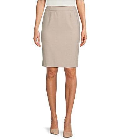 Calvin Klein High Rise Luxe Stretch Pencil Skirt Product Image