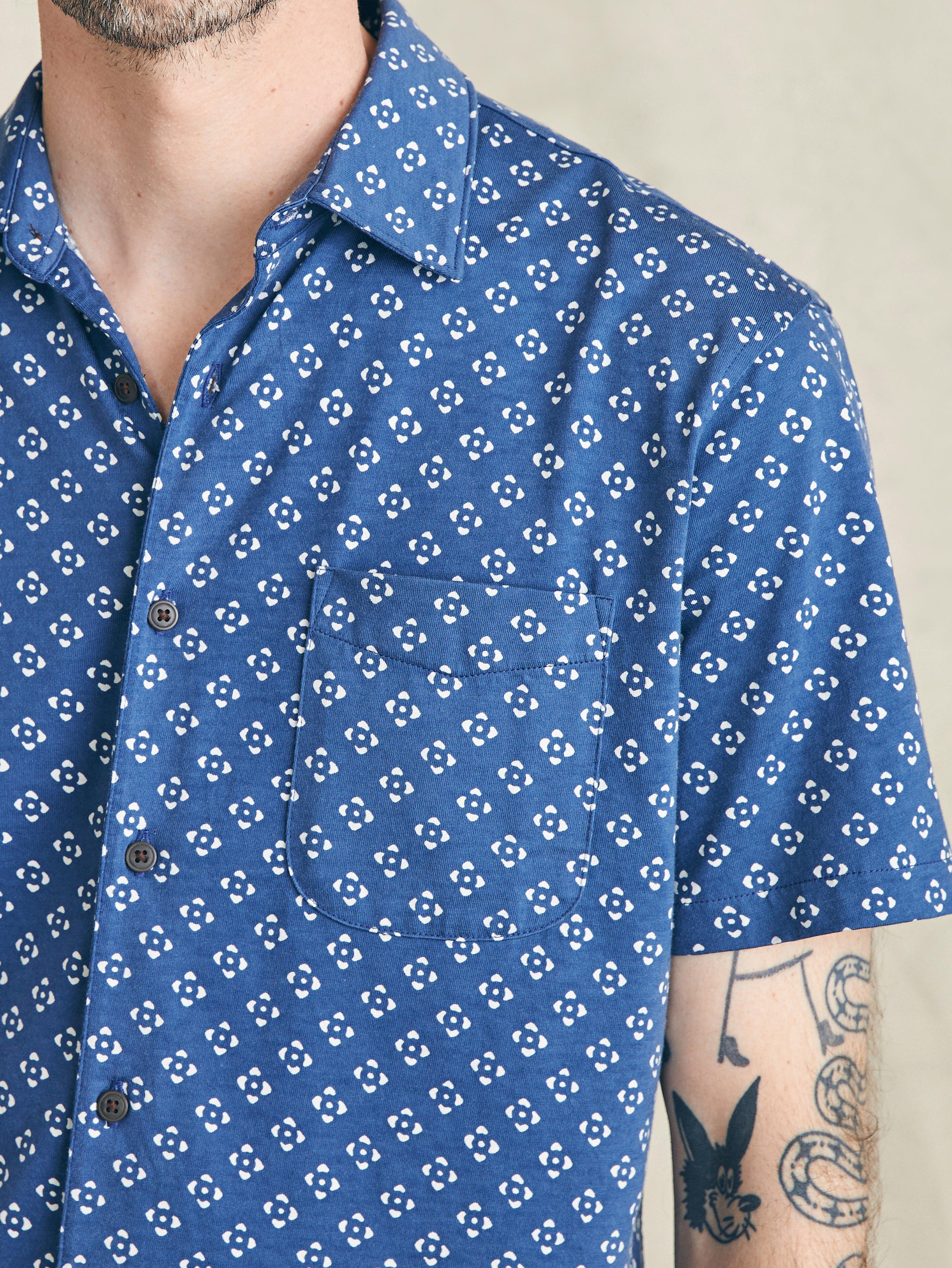 Short-Sleeve Hermosa Knit Shirt - Navy Atlas Male Product Image