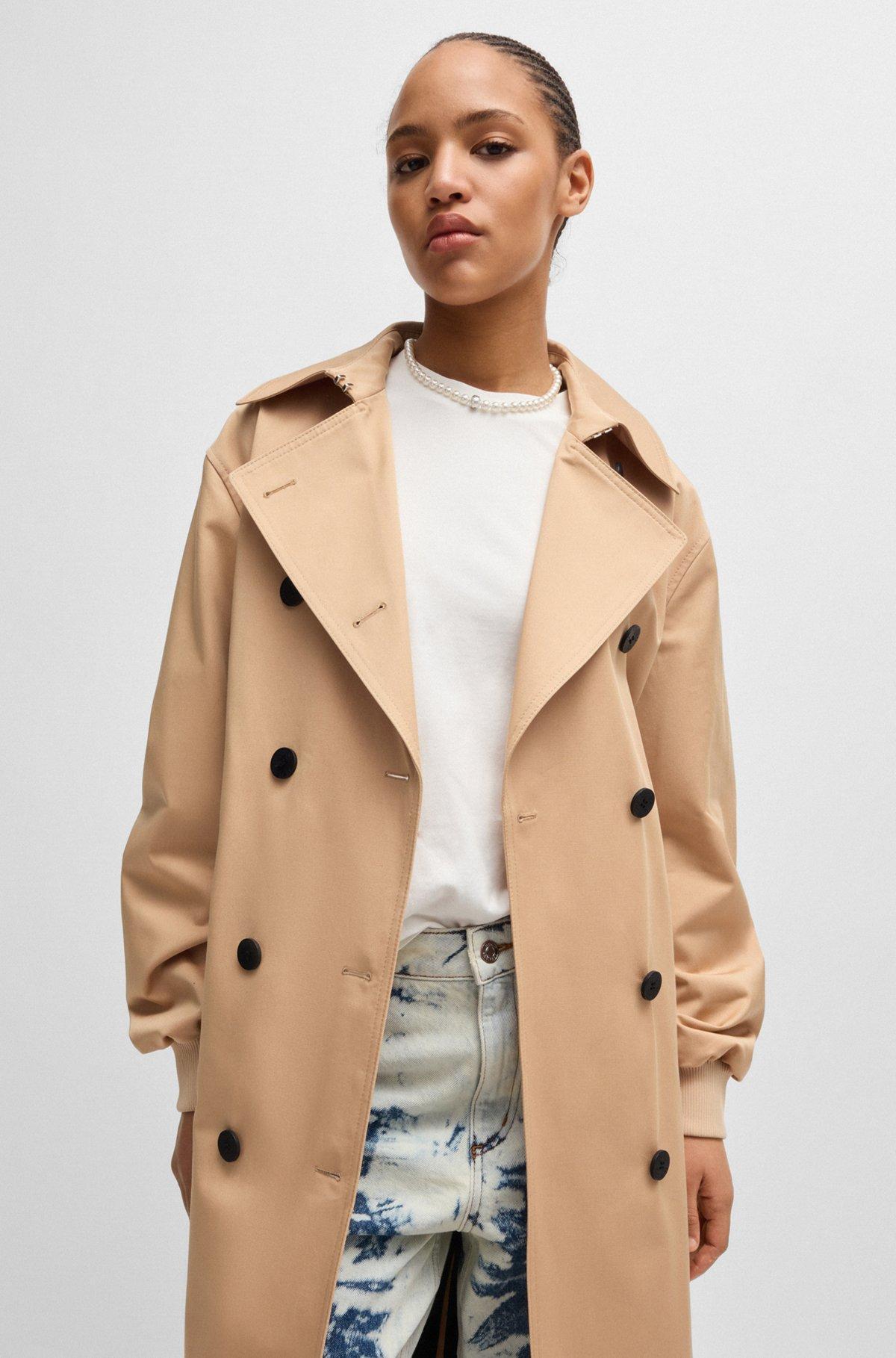 Oversize-fit cotton trench coat Product Image