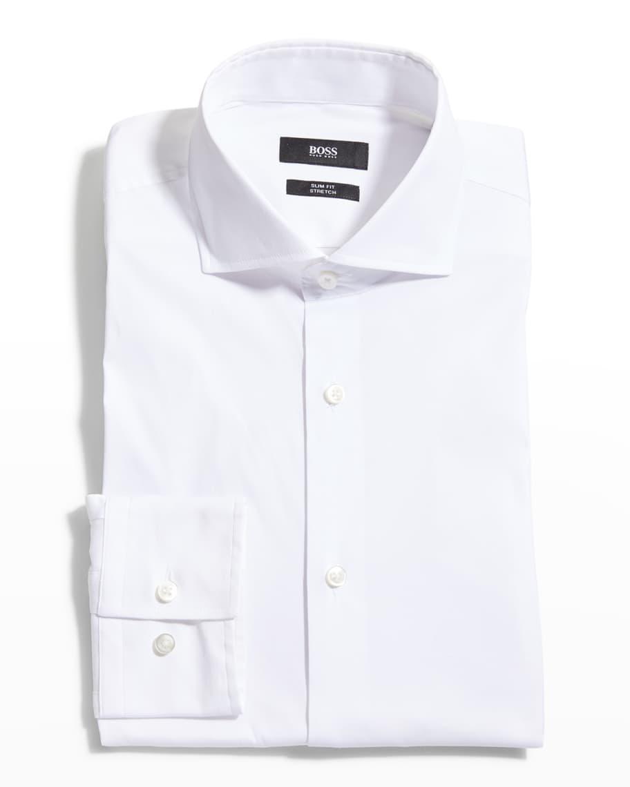 Men's Jason Basic Slim-Fit Solid Stretch Dress Shirt Product Image