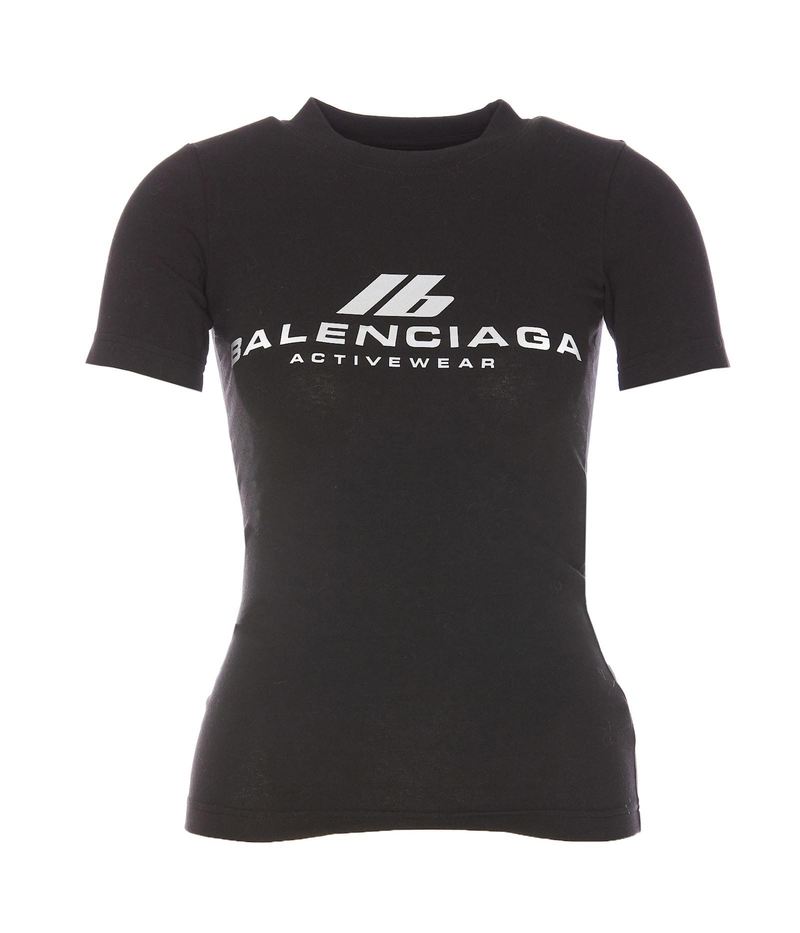 BALENCIAGA Reflective Logo T-shirt In Multicolor Product Image