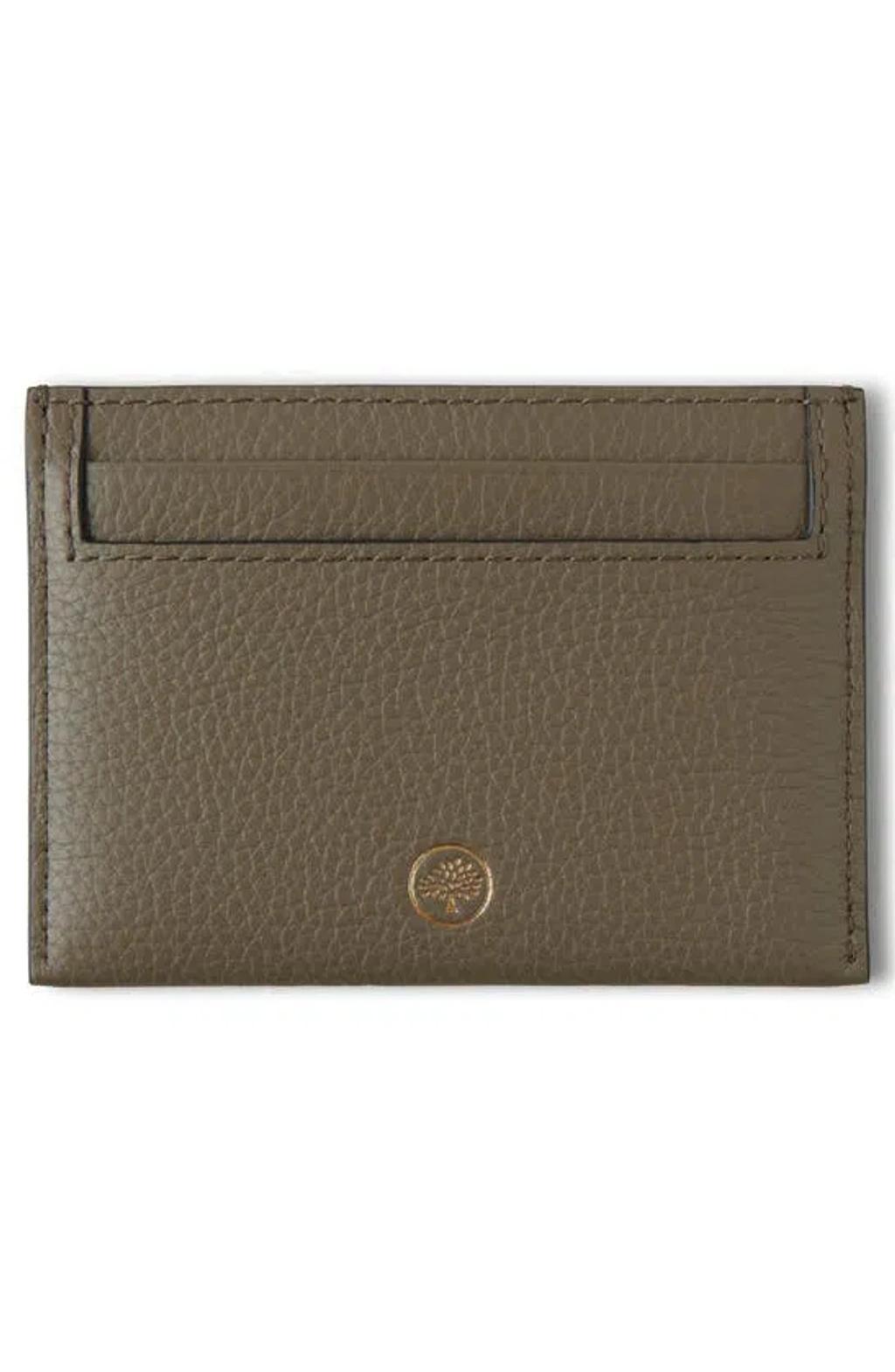 MULBERRY Leather Card Case In Linen Green Product Image