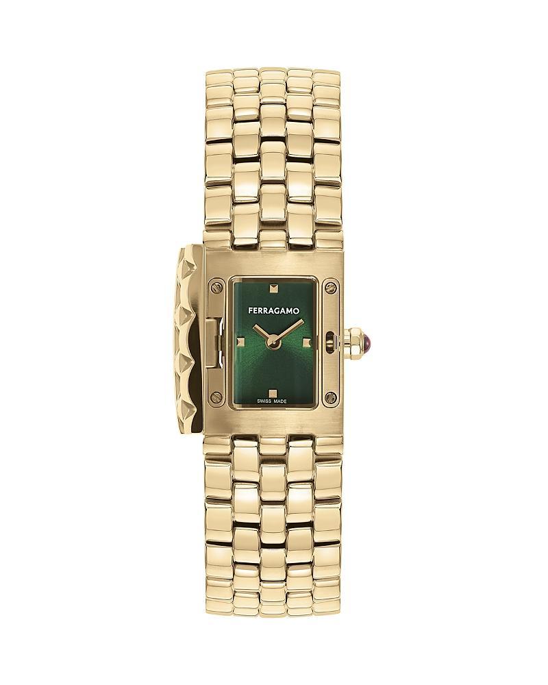 Womens Swiss Gold Ion Stainless Steel Bracelet Watch 19x30mm Product Image