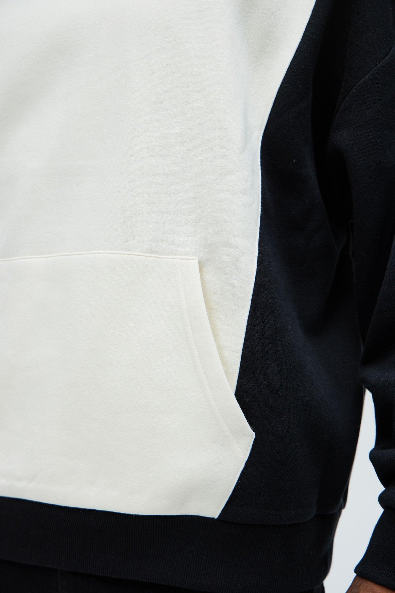 Tyson Milo Contrast Oversized Hoodie - Black/combo Product Image