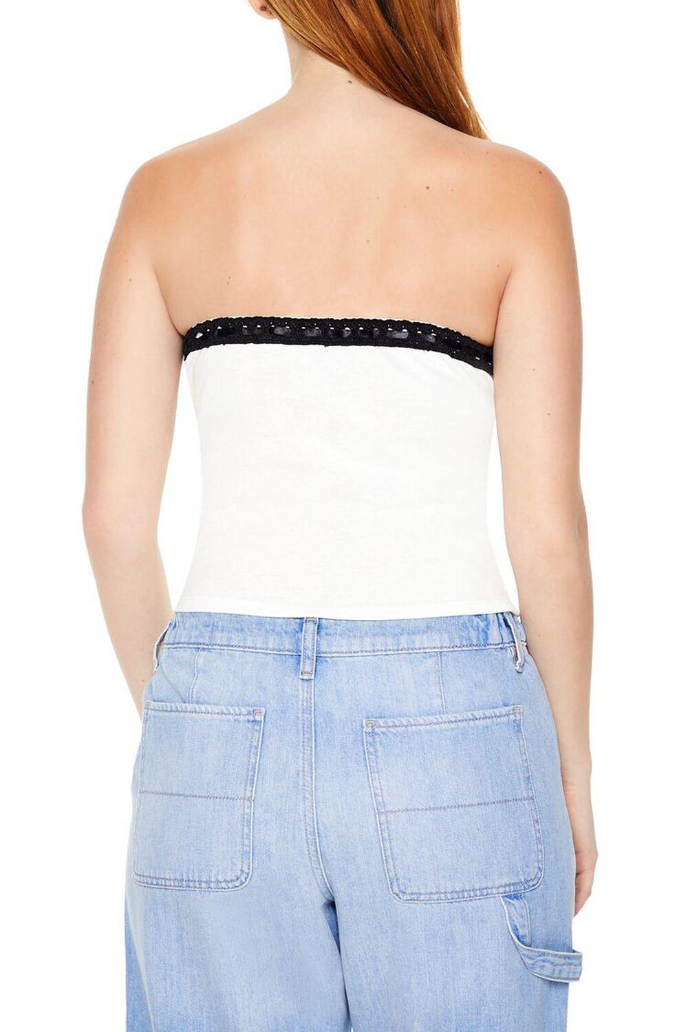 Ribbon-Trim Bow Tube Top | Forever 21 Product Image