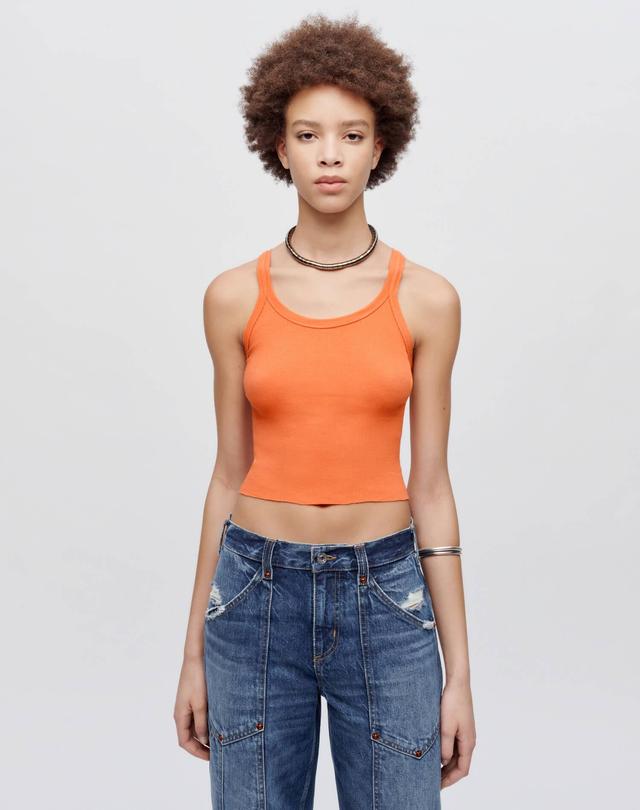 Hanes Cropped Ribbed Tank - Cantaloupe Product Image