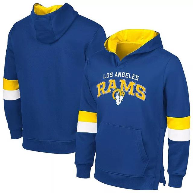 Mens G-III Sports by Carl Banks Royal/Gold Los Angeles Rams Adaptive Faceoff Pullover Hoodie Product Image